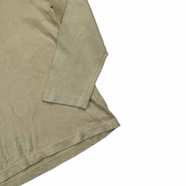 Stone Island 2000 Cotton Cream Quarter Zip Crewneck Jumper - XL