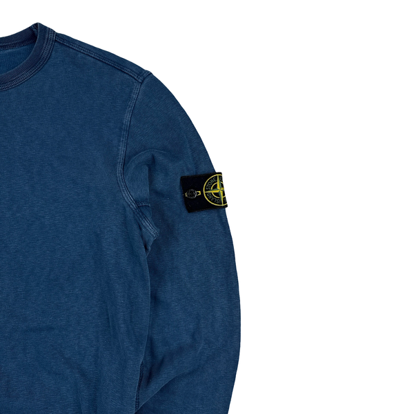 Stone Island 2017 Blue Cotton Crewneck Sweatshirt - Small