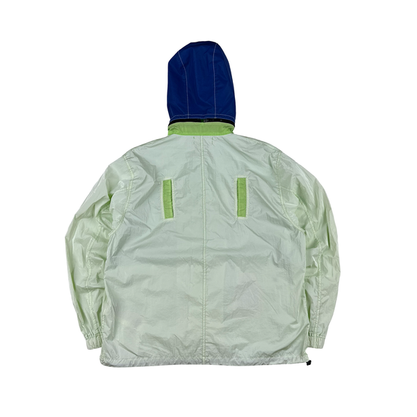 Stone Island Green Prismatico Ripstop Reflective Spellout Jacket - Small - Large
