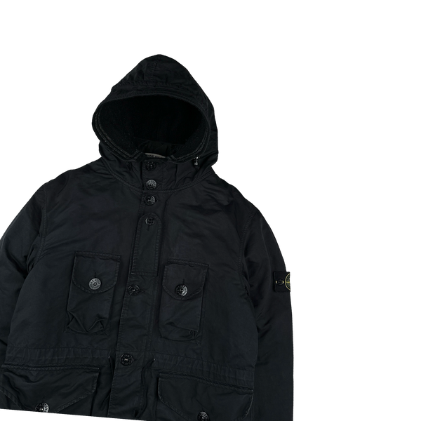 Stone Island 2007 Black David TC Hooded Multipocket Jacket - Large