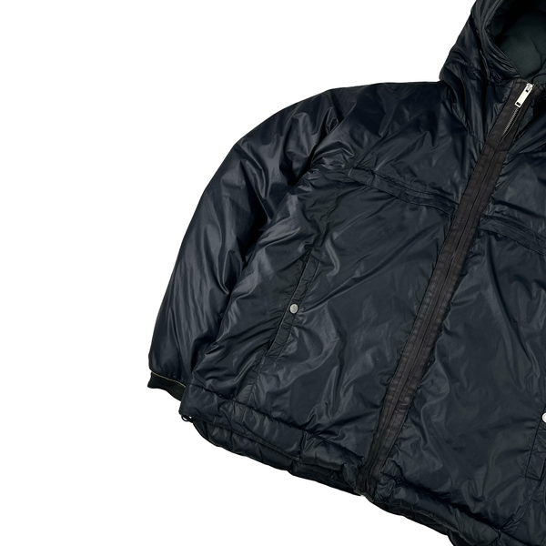 Stone Island 2006 Denims Navy Nylon Fleece Lined Hooded Jacket  - XL