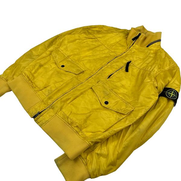 Stone Island 2013 Yellow Micro Rip Stop Tyveck Shield Jacket - Large