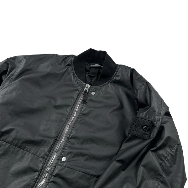 Stone Island 2018 Black Shadow Project Poly Hide 2L Bomber Jacket - Small