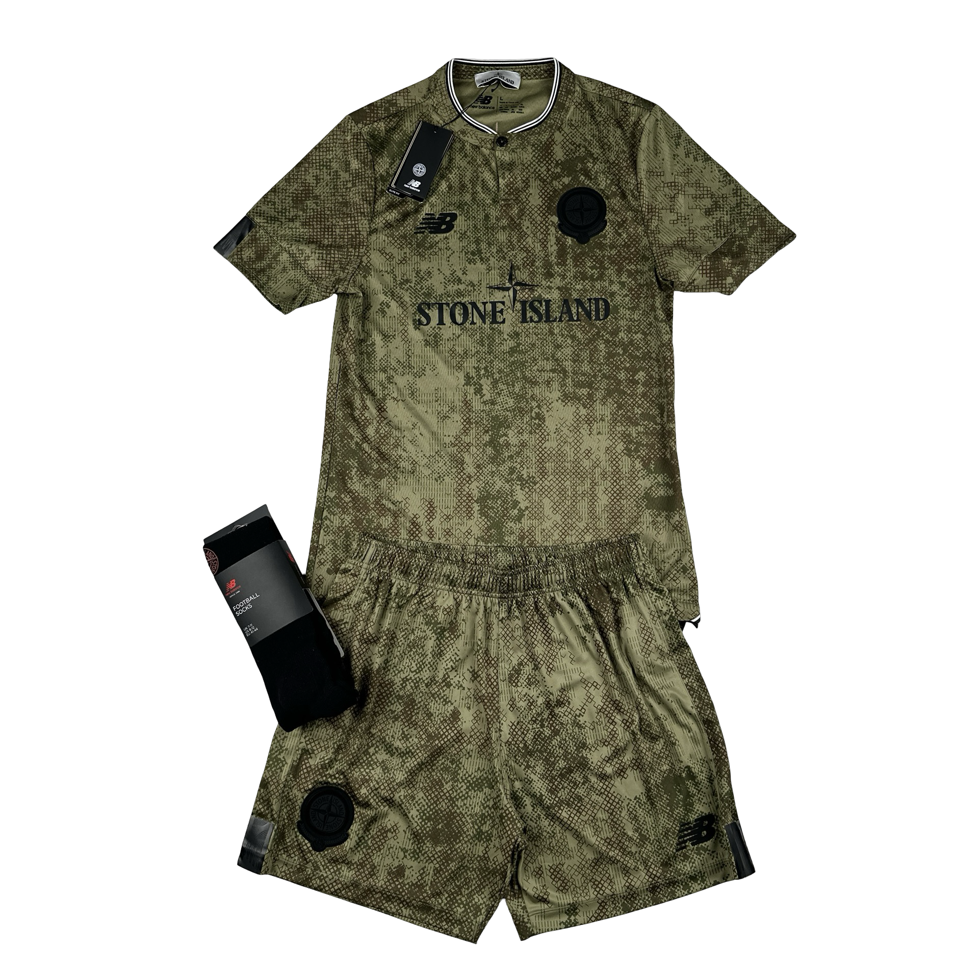 Stone Island x New Balance Camo Recycled Poly Football Kit - Large