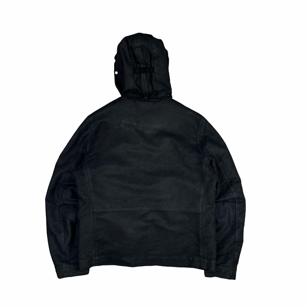 CP Company 2004 Vintage Black Hand Painted Mole Skin Archive Goggle Jacket - XL