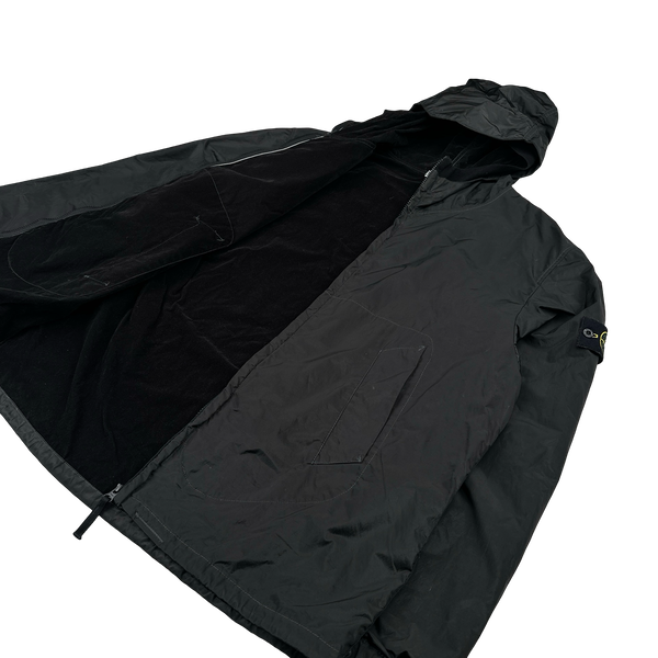Stone Island 2009 Black Nylon Metal Velvet Lined Jacket - 3XL