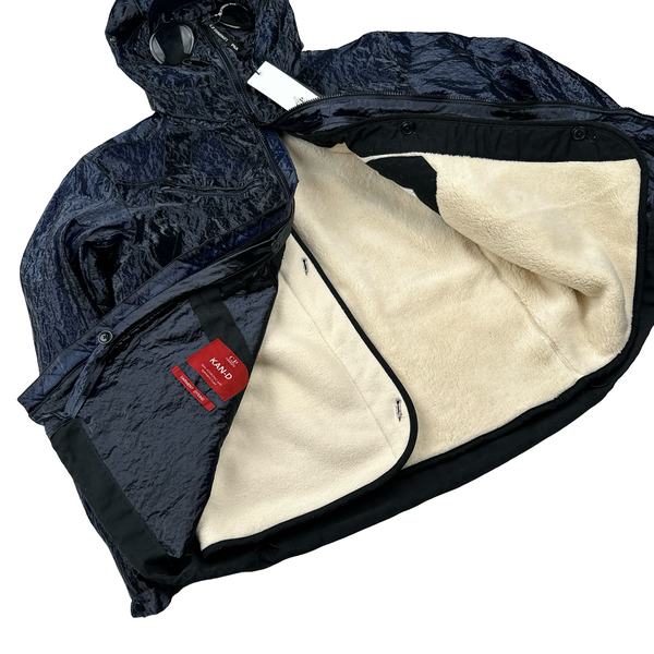 CP Company X Fila Navy Explorer Kan D Sherling Lined Jacket - Large