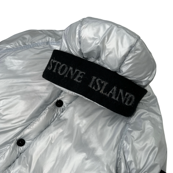Stone Island 2018 White Pertex Quantum Y Down Long Puffer - Large