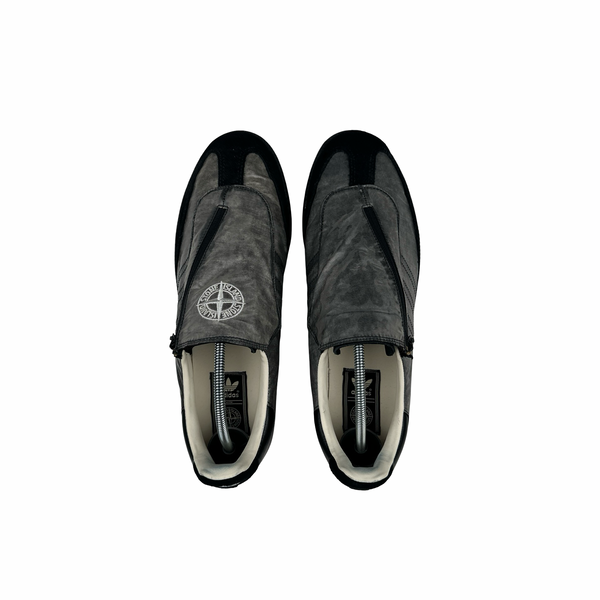 Stone Island x Adidas 2009 Grey Zipped Samba Trainers - UK 11