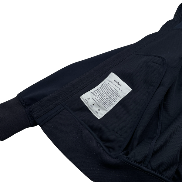 Stone Island 2016 Navy Light Soft Shell R Hooded Jacket - Small