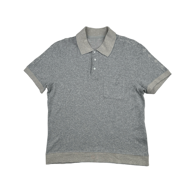 Louis Vuitton Grey Cotton Monogram Polo Shirt - Small
