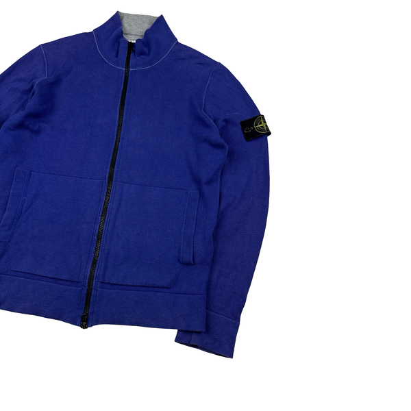 Stone Island 2014 Blue Zipped Knit Jumper - Medium