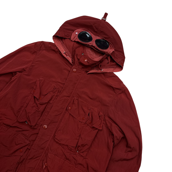 CP Company Chrome R Wine La Mille Goggle Jacket - Large