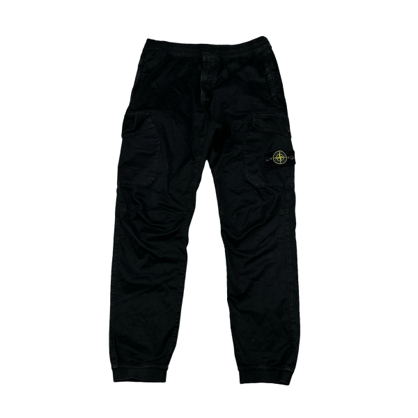 Stone Island 2020 Black RE T Cargo Trousers - 34"