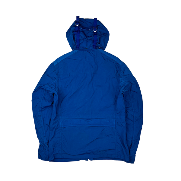 CP Company Blue Chrome Shimmer Goggle Multi Pocket Jacket - Medium