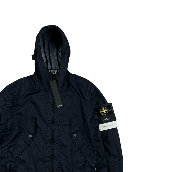 Stone Island 2018 Dark Navy Membrana 3L TC Hooded Jacket - Medium