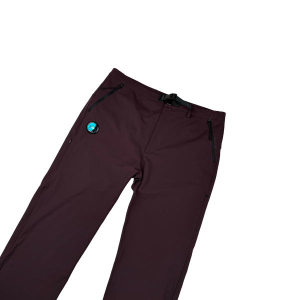 CP Company x Patta Burgundy Collaboration Soft Shell Trousers - Large