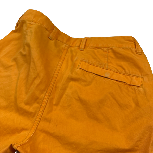 Stone Island 2023 Orange Slim Bermuda Cotton Shorts - 29"