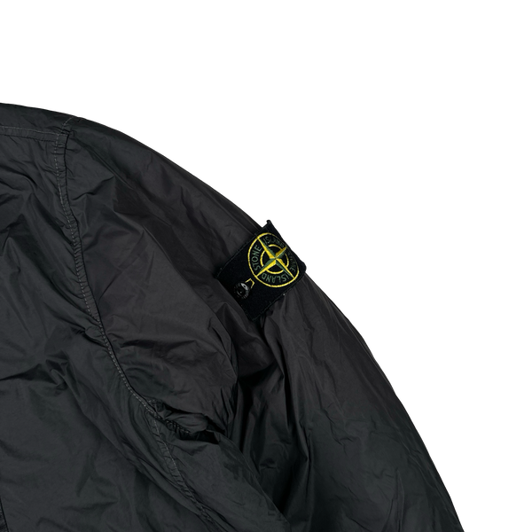 Stone Island 2022 Black Crinkle R-NY Garment Dyed Jacket