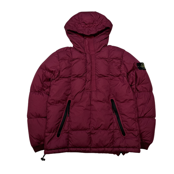 Stone Island Pullover Garment Dyed Crinkle Reps Down Jacket - Small