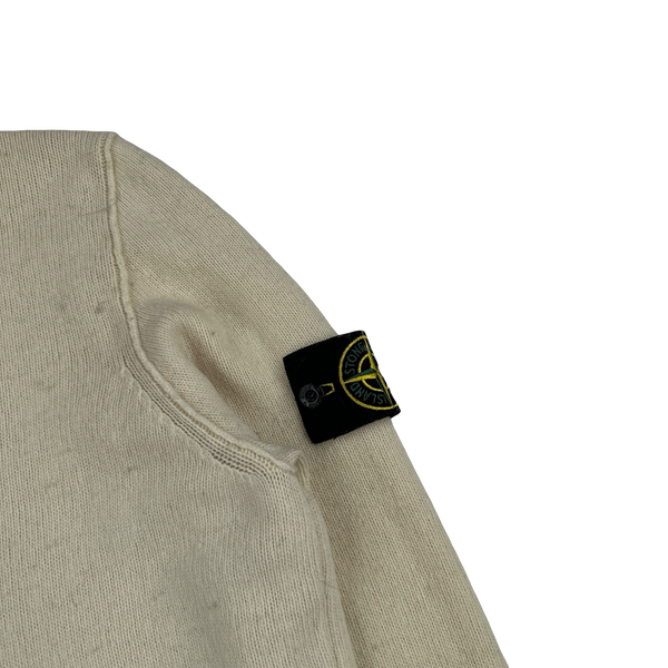Stone Island 2014 Cream Knitted Wool Pullover Jumper - Medium