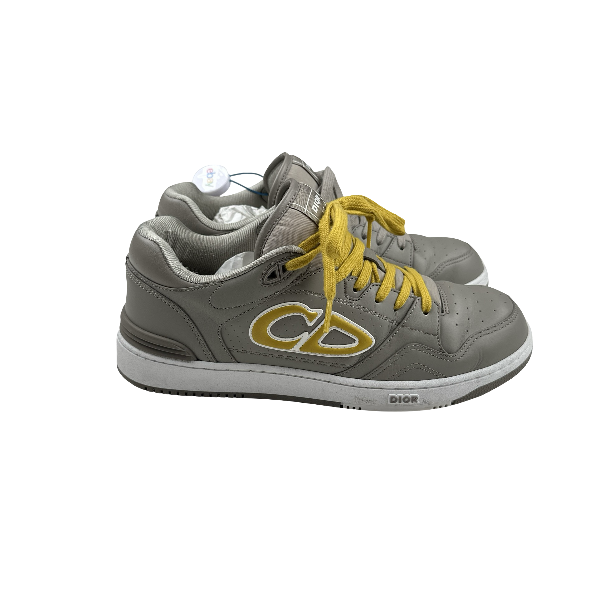 Stone Island X Dior B57 Grey Yellow Low Trainers - UK 9