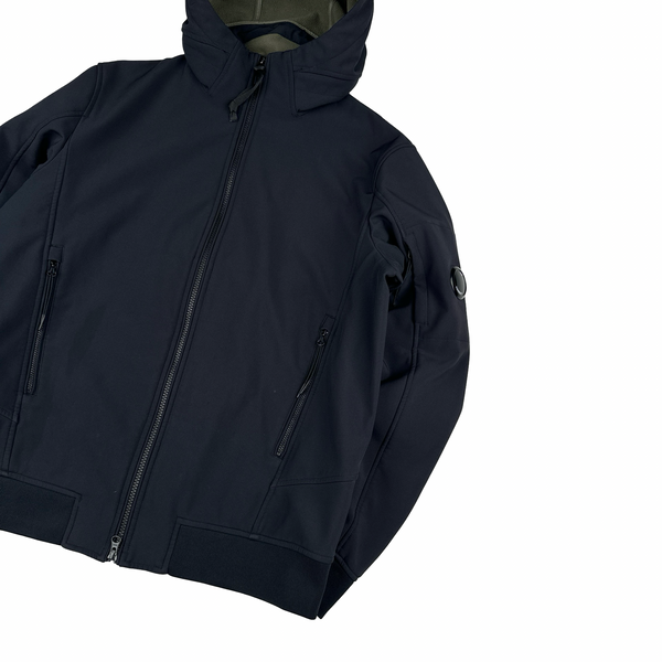 CP Company Navy Soft Shell Zipped Jacket - Large