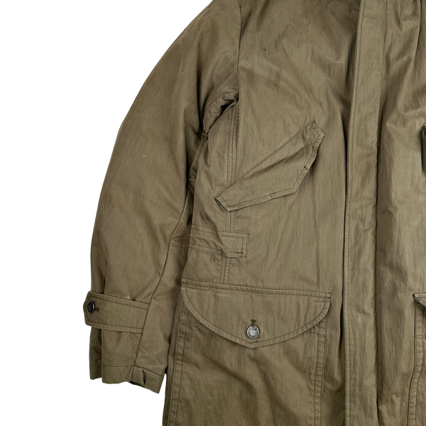 CP Company 2006 Khaki Multi Pocket Down Lined Jacket - Medium
