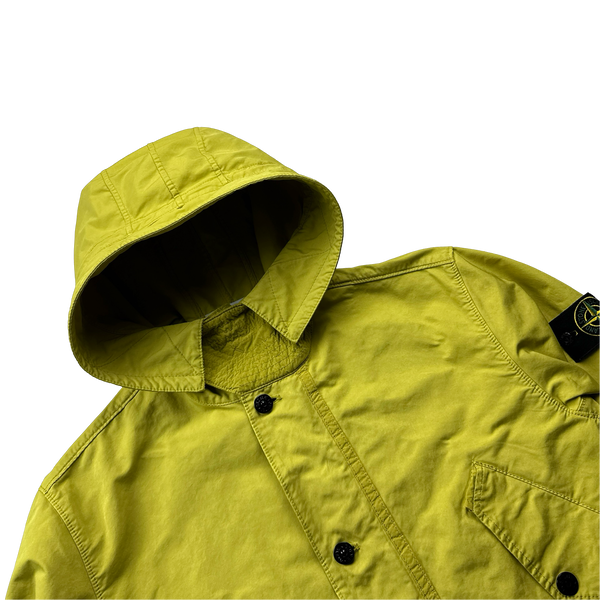 Stone Island Yellow David TC Garment Dyed Parka Jacket - Large