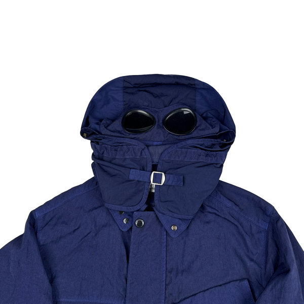 CP Company Royal Blue Quartz La Mille Watch Viewer Goggle Jacket - Small
