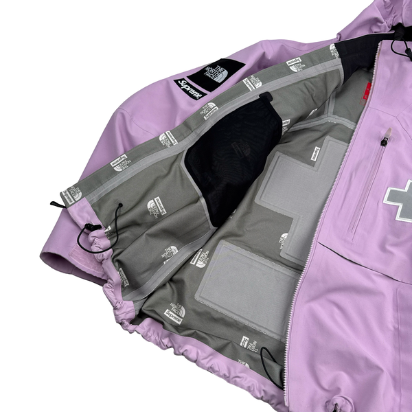 Supreme X North Face Purple Spellout Summit Series Waterproof Jacket - Medium