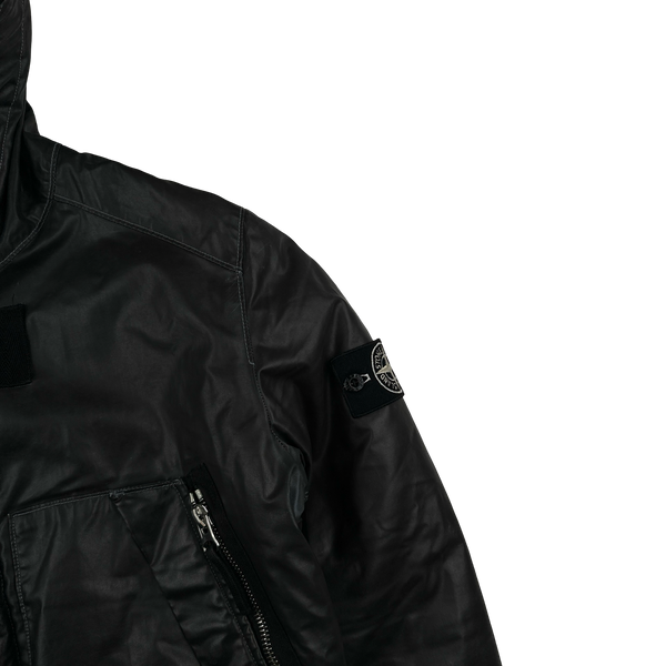 Stone Island 2011 Black/ Blue Waxed Ice 2 Jacket - Small
