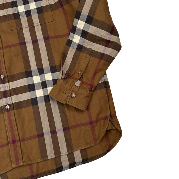 Burberry Nova Check Button Up Thick Shirt - Large