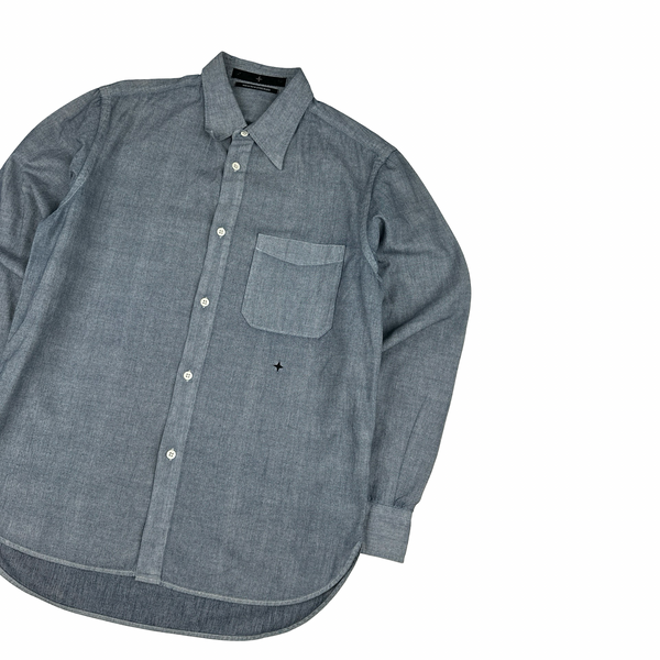 Stone Island Vintage 2002 Light Denim Cotton Shirt - Medium