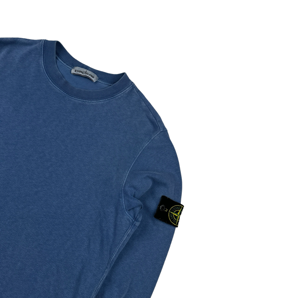 Stone Island 2019 Blue Cotton Crewneck Sweatshirt - Small