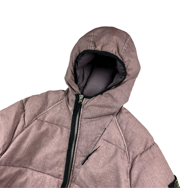 Stone Island 2018 Lino Resinato Down TC Hooded Puffer - Large