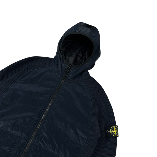 Stone Island 2016 Navy Nylon Metal Knitted Jacket - Medium