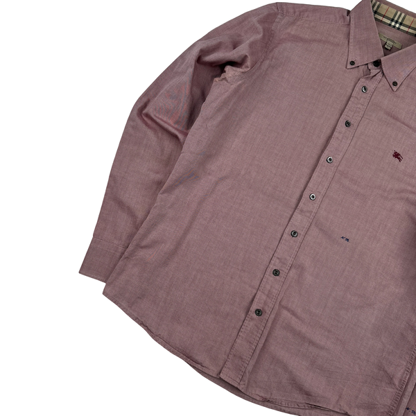 Burberry Pink Button Up Shirt - Large