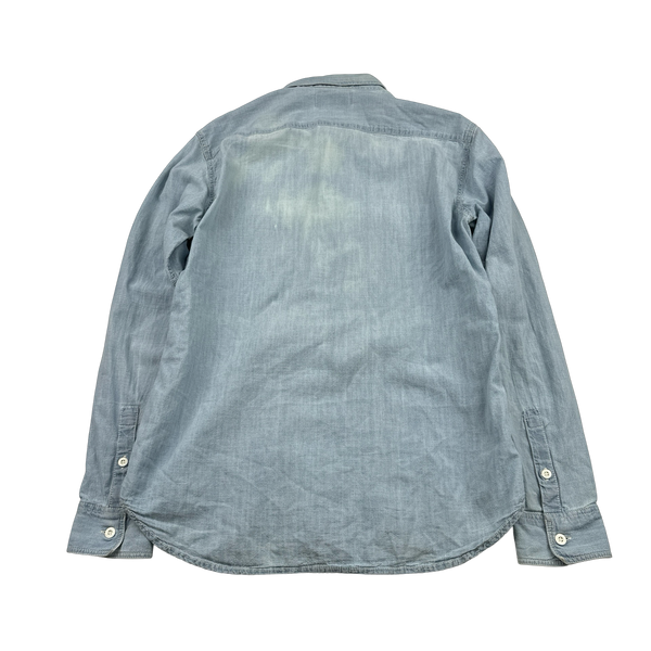 Stone Island 2013 Blue Denim Patch Buttoned Shirt - Large