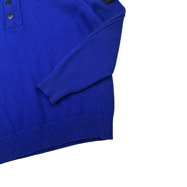 Stone Island Royal Blue Wool High Neck Jumper - XL