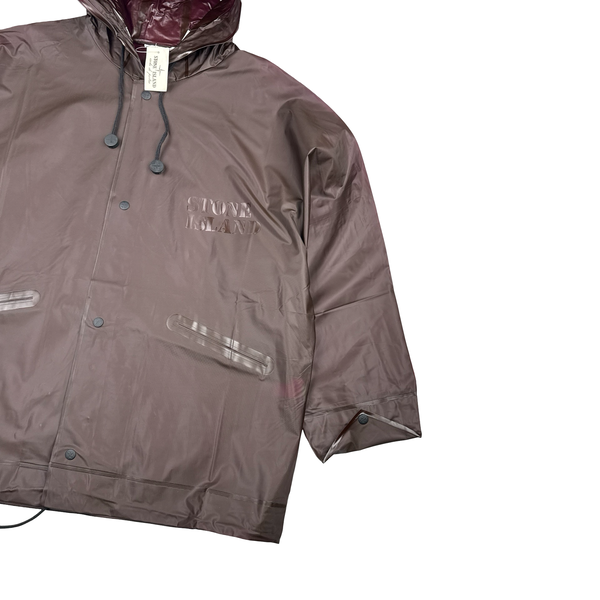 Stone Island 1980s PVC Archive Spellout Hooded Jacket - XL