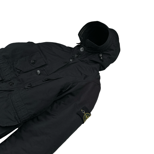 Stone Island 2007 Black David TC Hooded Multipocket Jacket - Large