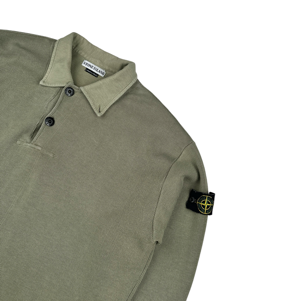 Stone Island Vintage 1998 Green Buttoned Pullover Jumper - XL