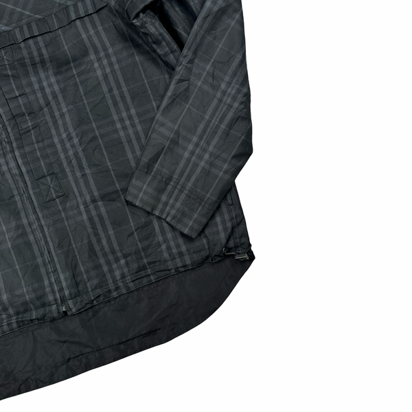 Burberry Black Nova Check Reversible Hooded Jacket - Medium
