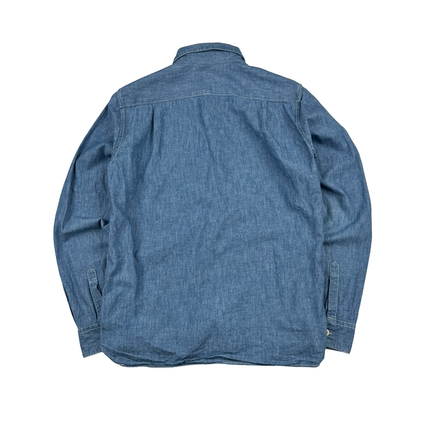 Stone Island Cotton 2014 Chambray Spellout Shirt - Small