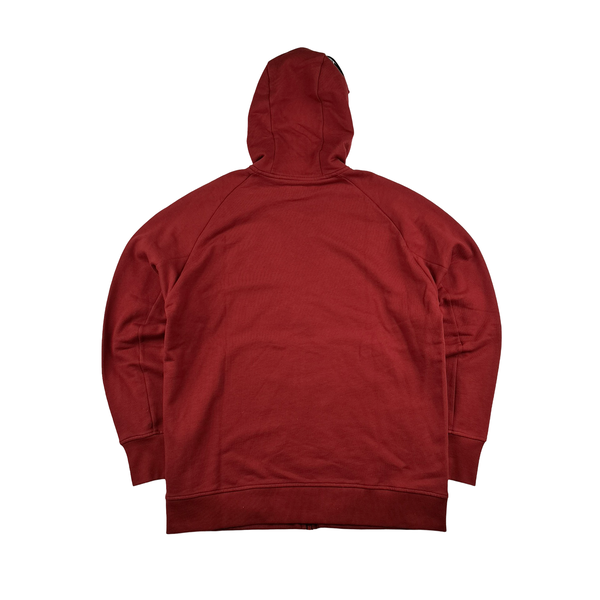 CP Company Burgundy Cotton Goggle Hoodie