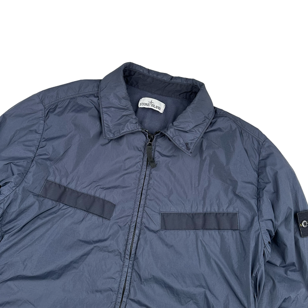 Stone Island Navy Crinkle Reps Cotton Lined Jacket - Large
