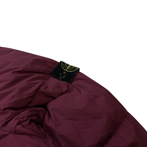 Stone Island 2018 Plum Down Filled Crinkle Puffer Jacket - Large