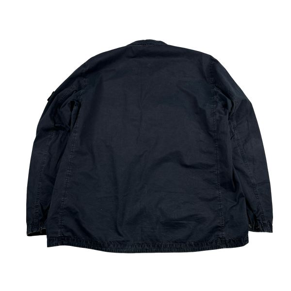 Stone Island 2021 Navy Cotton Double Pocket Overshirt - 3XL