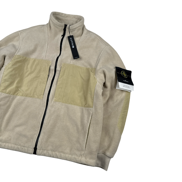 Stone Island Cotton Pile Nylon-TC Zip up Fleece - Large